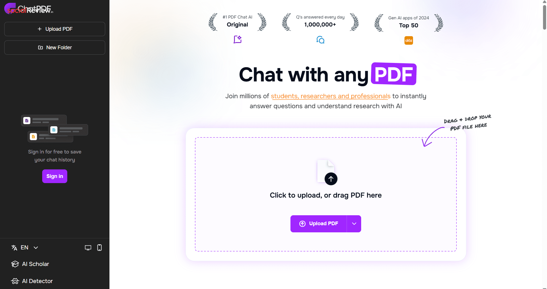 ChatPDF, AI PDF reader, interact with PDF, PDF summarizer, ask questions from PDF, PDF AI tool, ChatPDF free, ChatPDF features, ChatPDF pricing, PDF assistant AI