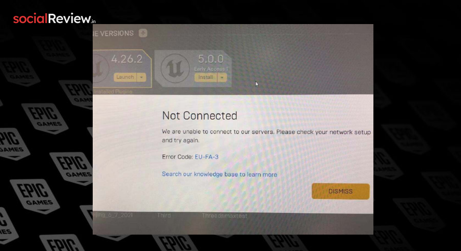 Fix Epic Games Error Code EU-FA-3