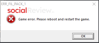 "ERR_FIL_PACK_1" Game Error in GTA V ERR FIL PACK 1 Game Error in GTA V