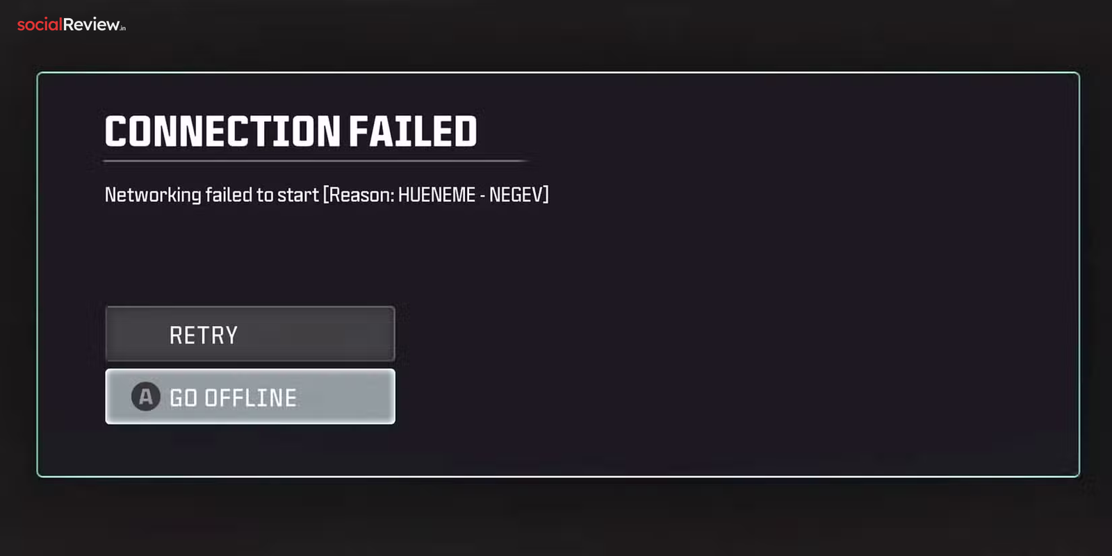 Home Fix Connection Failed Networking failed to start HUENEME
